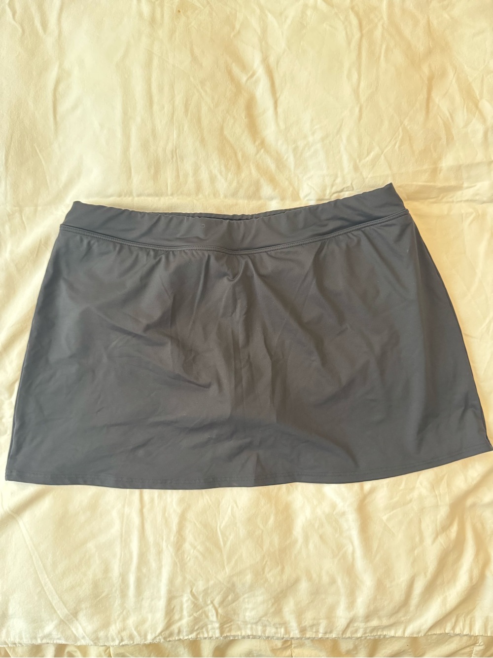 Lands' End Black Bottom Swimsuit Skort with Built-In Brief